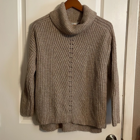 Tan Cowl Neck Sweater - Picture 6 of 6